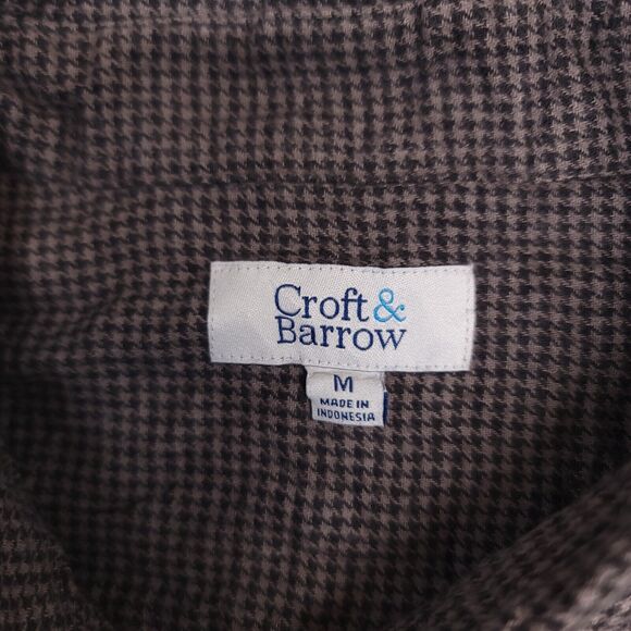 Croft & Barrow Casual Button Up Long Sleeve Shirt Mens Size Medium M Gray - Picture 3 of 10